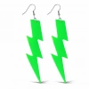 80’ler 9039lar Retro Neon Yeşil Şimşek Küpe 10 Cm