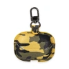 Airpods 3 (3.nesil) Çanta Kamuflaj Deri Kılıf - Sarı