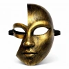 Antik Efektli Altın Yarım Yüz Parti Maskesi