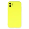 Apple İphone 11 Kılıf Nano İçi Kadife Silikon - Sarı
