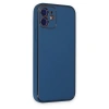 Apple İphone 12 Kılıf Coco Deri Silikon Kapak - Açık Mavi