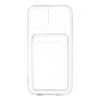 Apple İphone 12 Kılıf Kart Şeffaf Silikon - Şeffaf