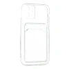 Apple İphone 12 Kılıf Kart Şeffaf Silikon - Şeffaf