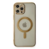 Apple İphone 12 Pro Kılıf Magneticsafe Lazer Silikon - Gold
