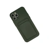 Apple İphone 12 Pro Max Kılıf Kelvin Kartvizitli Silikon - Koyu Yeşil
