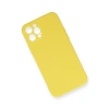 Apple İphone 12 Pro Max Kılıf Nano İçi Kadife Silikon - Sarı