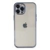 Apple İphone 12 Pro Max Kılıf Razer Lensli Silikon - Açık Mavi