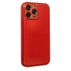 Apple İphone 13 Pro Max Kılıf Coco Karbon Silikon - Kırmızı