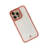 Apple İphone 13 Pro Max Kılıf Liva Lens Silikon - Kırmızı