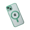 Apple İphone 14 Plus Kılıf Magneticsafe Lazer Silikon - Haki Yeşil