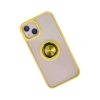 Apple İphone 15 Kılıf Montreal Yüzüklü Silikon Kapak - Sarı