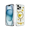 Apple İphone 15 Pro Kılıf Daisy Simli Magsafe Kapak - Gold