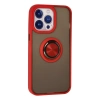 Apple İphone 15 Pro Kılıf Montreal Yüzüklü Silikon Kapak - Kırmızı