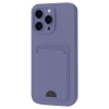 Apple İphone 16 Pro Kılıf Kelvin Kartvizitli Silikon - Lila