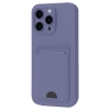 Apple İphone 16 Pro Max Kılıf Kelvin Kartvizitli Silikon - Lila