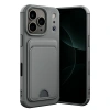 Apple İphone 17 Pro Kelvin Kartvizitli Silikon - Gri