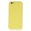 Apple İphone 6 Kılıf Nano İçi Kadife Silikon - Sarı