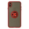 Apple İphone X Kılıf Montreal Yüzüklü Silikon Kapak - Kırmızı