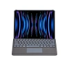Apple T5509d İpad Pro 12.9 (2022) Kılıf Palermo Ledli Klavyeli Standlı Tablet Kılıfı - Siyah