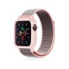 Apple Watch 38mm Hasırlı Cırtcırtlı Kasalı Kordon - Pembe