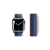 Apple Watch 38mm Hasırlı Cırtcırtlı Kordon (saat Değildir) - Siyah-mavi
