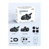 D2-6x 1000m Mesafeli 6 Kanallı İntercom Bluetooth Motosiklet Kask Kulaklığı İntercom Kulaklık