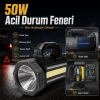 Gold  Gp-620 Solar Şarjlı 50 Watt Güçlü Kamp El Feneri Takım Çantalı