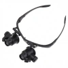 Gözlük Modeli 10x 15x 20x 25x Lens,2led Işıklı,büyüteç