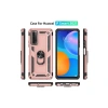 Huawei P Smart 2021 Kılıf Sofya Yüzüklü Silikon Kapak - Rose