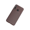 Huawei P40 Lite E Kılıf Auto Focus Karbon Kapak - Kahverengi