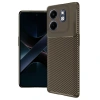 İnfinix Smart 9 Kılıf Auto Focus Karbon Kapak - Kahverengi