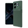 İnfinix Smart 9 Kılıf Auto Focus Karbon Kapak - Koyu Yeşil