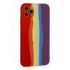 İphone 11 Pro Kılıf Ebruli Lansman Silikon - Kırmızı-mor