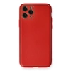 İphone 11 Pro Max Kılıf Coco Deri Silikon Kapak - Kırmızı