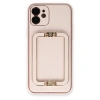 İphone 12 Kılıf Coco Elit Kapak - Pudra