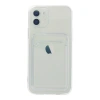 İphone 12 Kılıf Kart Şeffaf Silikon - Şeffaf