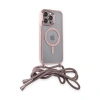 İphone 12 Pro Kılıf Divo Lazer Askılı Magsafe Kapak - Pembe