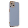 İphone 13 Kılıf Volet Silikon - Mavi