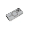 İphone 14 Kılıf Joke Simli Magneticsafe Kılıf - Gümüş