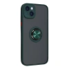 İphone 14 Kılıf Montreal Yüzüklü Silikon Kapak - Yeşil
