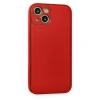 İphone 14 Plus Kılıf Coco Deri Silikon Kapak - Kırmızı
