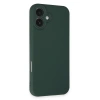 İphone 16 Plus Kılıf Nano İçi Kadife Silikon - Koyu Yeşil