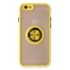 İphone 6 Kılıf Montreal Yüzüklü Silikon Kapak - Sarı