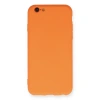 İphone 6 Kılıf Nano İçi Kadife Silikon - Turuncu