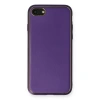 İphone 7 Kılıf Coco Deri Silikon Kapak - Mor