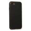 İphone 7 Kılıf Coco Deri Silikon Kapak - Siyah