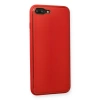 İphone 7 Plus Kılıf Coco Deri Silikon Kapak - Kırmızı