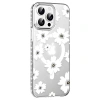 Joko Apple İphone 15 Pro Floral Magsafe Kapak - Beyaz