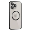 Joko Apple İphone 15 Pro Max Kılıf Metal Bumper Magneticsafe Kapak - Siyah