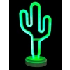 Neon Işıklı Kaktüs Masa Gece Lambası Pil+usb